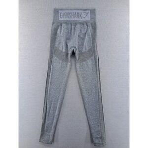 Gymshark Women's XS Gray Green Pink Box Logo Seamless Flex Leggings 25" Inseam